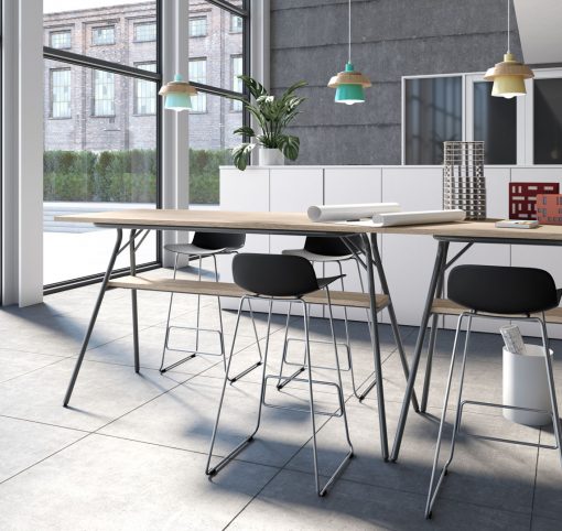 aménagement espace de réunion informelle - table haute - chaise haute - osmoz mobilier & aménagement de bureau