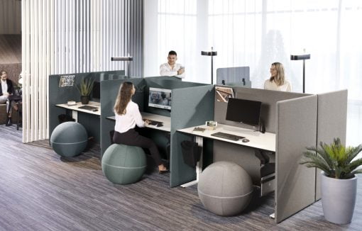 Cloisons acoustiques dans un espace de travail