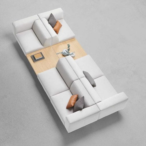 Canapé modulable design dans un fond neutre