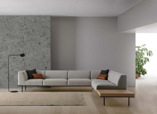 Canapé modulable design dans un salon